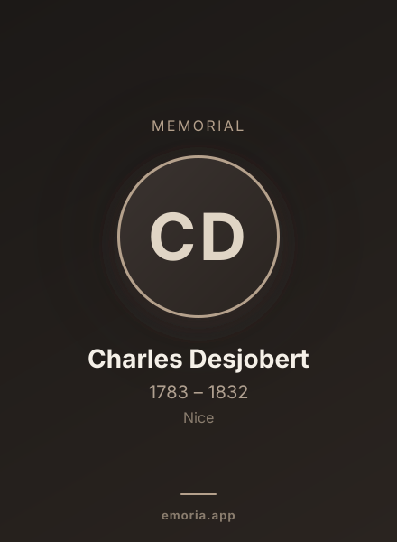 Memorial portrait of Charles Desjobert