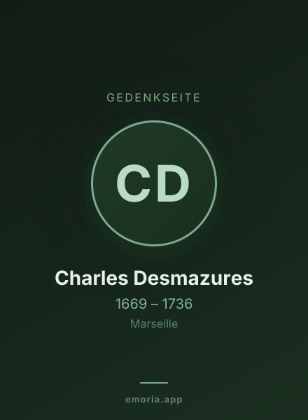 Gedenkportrait von Charles Desmazures
