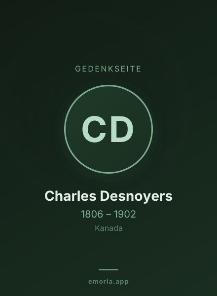 Gedenkportrait von Charles Desnoyers