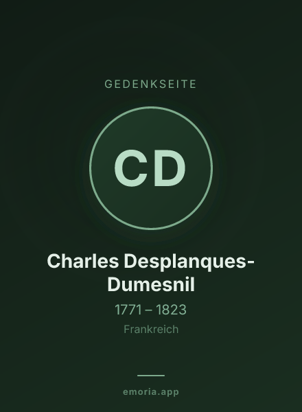 Gedenkportrait von Charles Desplanques-Dumesnil