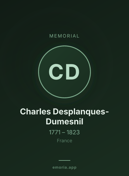 Memorial portrait of Charles Desplanques-Dumesnil