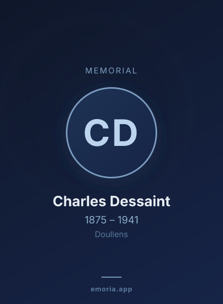 Memorial portrait of Charles Dessaint