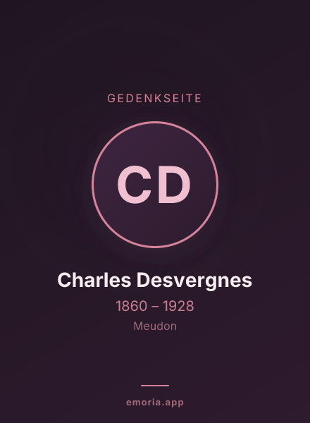 Gedenkportrait von Charles Desvergnes