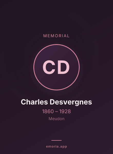 Memorial portrait of Charles Desvergnes