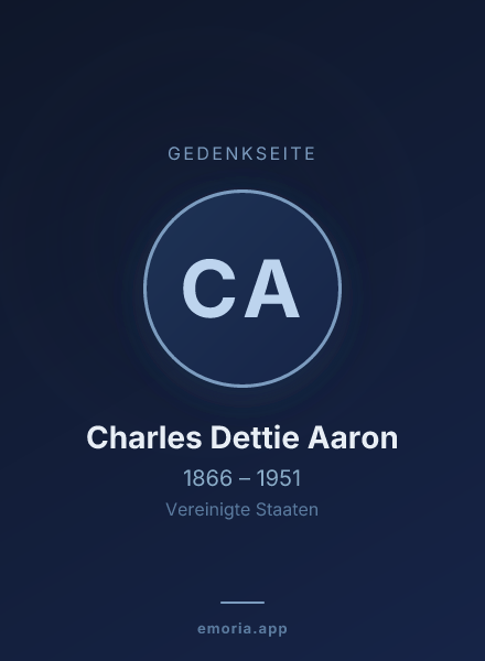 Gedenkportrait von Charles Dettie Aaron