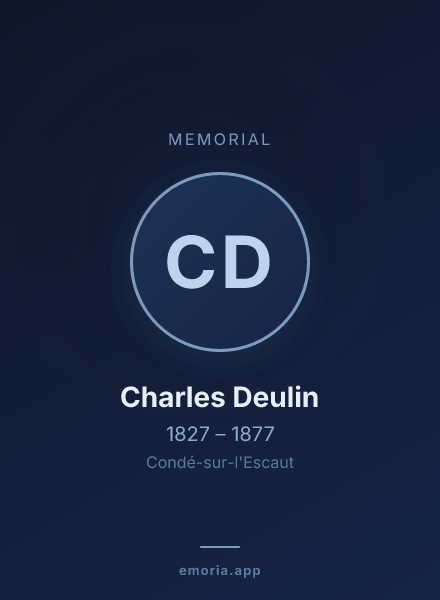 Memorial portrait of Charles Deulin
