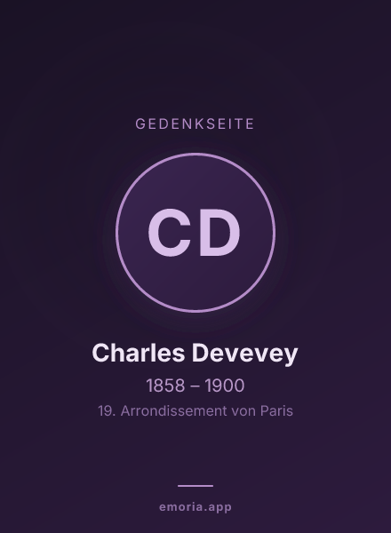 Gedenkportrait von Charles Devevey