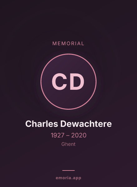 Memorial portrait of Charles Dewachtere