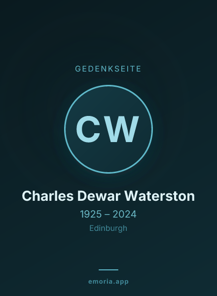 Gedenkportrait von Charles Dewar Waterston