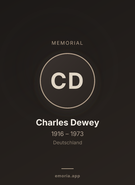 Memorial portrait of Charles Dewey
