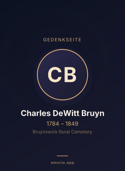 Gedenkportrait von Charles DeWitt Bruyn
