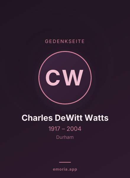 Gedenkportrait von Charles DeWitt Watts