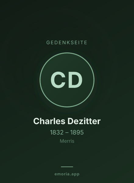Gedenkportrait von Charles Dezitter