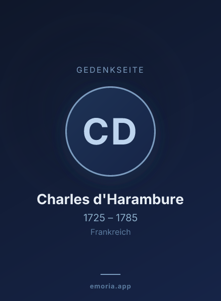 Gedenkportrait von Charles d'Harambure