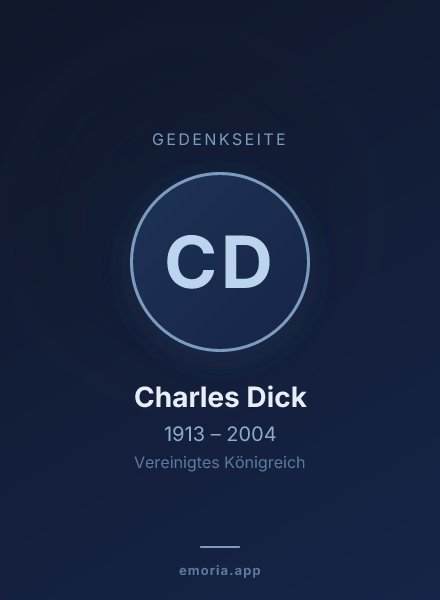 Gedenkportrait von Charles Dick
