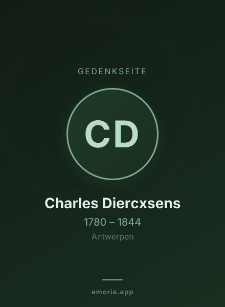 Gedenkportrait von Charles Diercxsens