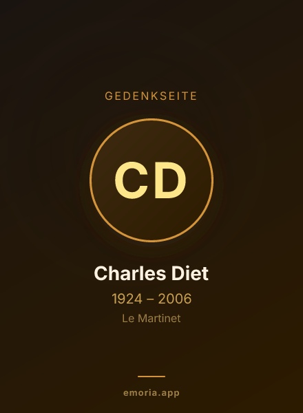 Gedenkportrait von Charles Diet