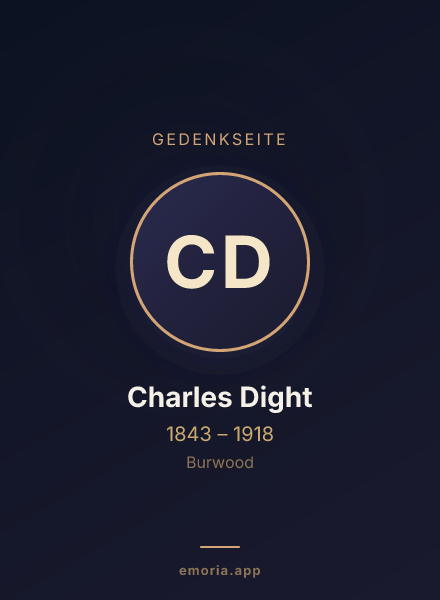 Gedenkportrait von Charles Dight