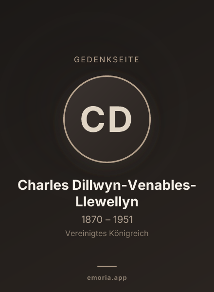 Gedenkportrait von Charles Dillwyn-Venables-Llewellyn