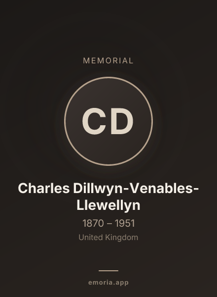 Memorial portrait of Charles Dillwyn-Venables-Llewellyn