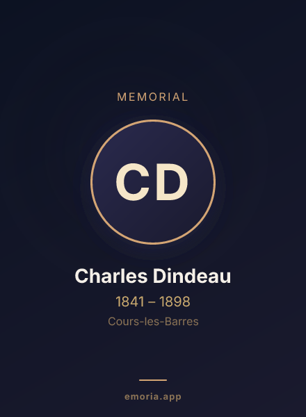 Memorial portrait of Charles Dindeau