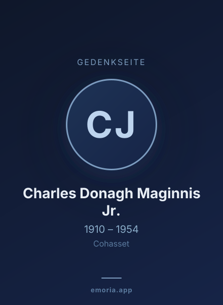 Gedenkportrait von Charles Donagh Maginnis Jr.