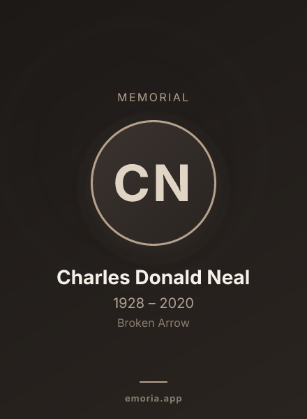 Memorial portrait of Charles Donald Neal