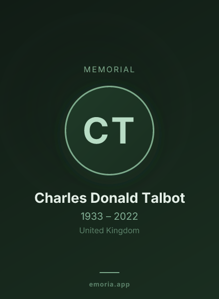 Memorial portrait of Charles Donald Talbot