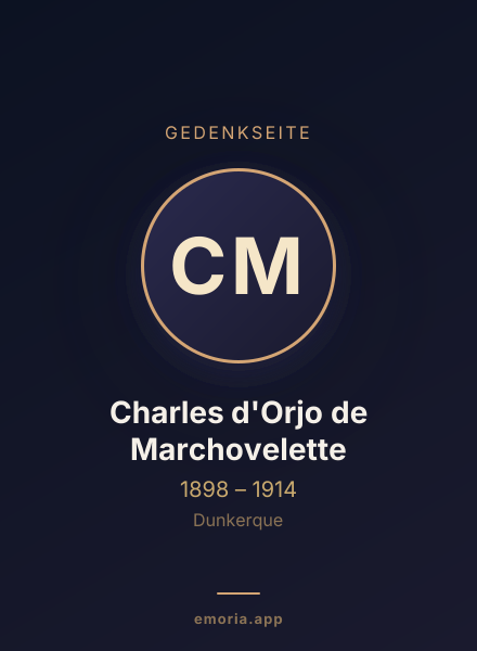 Gedenkportrait von Charles d'Orjo de Marchovelette