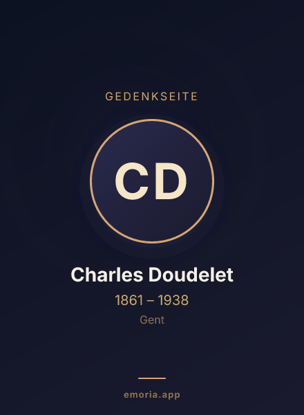Gedenkportrait von Charles Doudelet