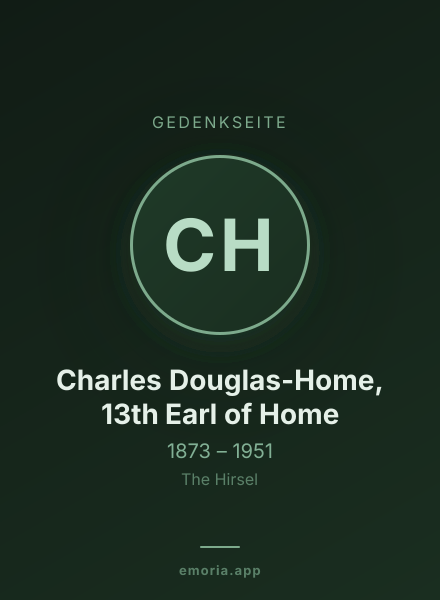 Gedenkportrait von Charles Douglas-Home, 13th Earl of Home
