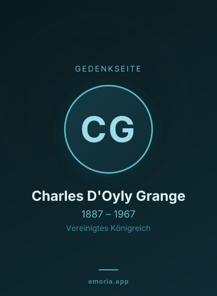 Gedenkportrait von Charles D'Oyly Grange