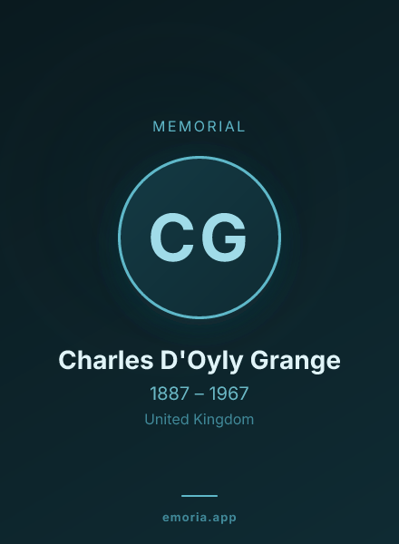 Memorial portrait of Charles D'Oyly Grange