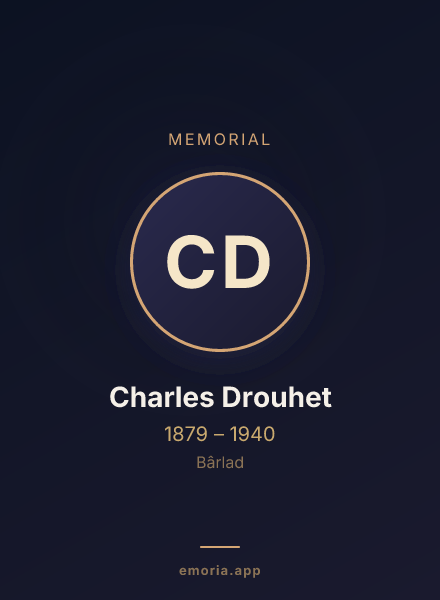 Memorial portrait of Charles Drouhet