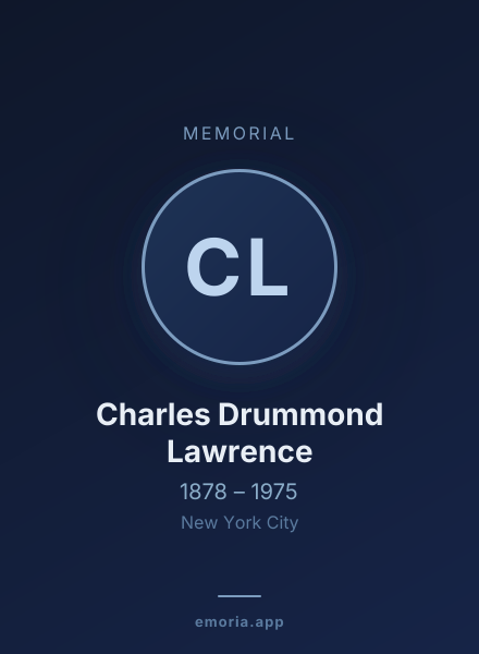 Memorial portrait of Charles Drummond Lawrence