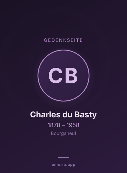Gedenkportrait von Charles du Basty