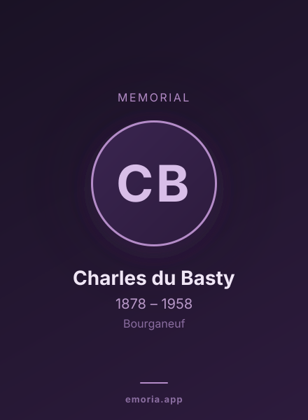Memorial portrait of Charles du Basty