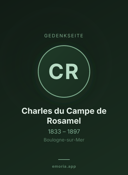 Gedenkportrait von Charles du Campe de Rosamel