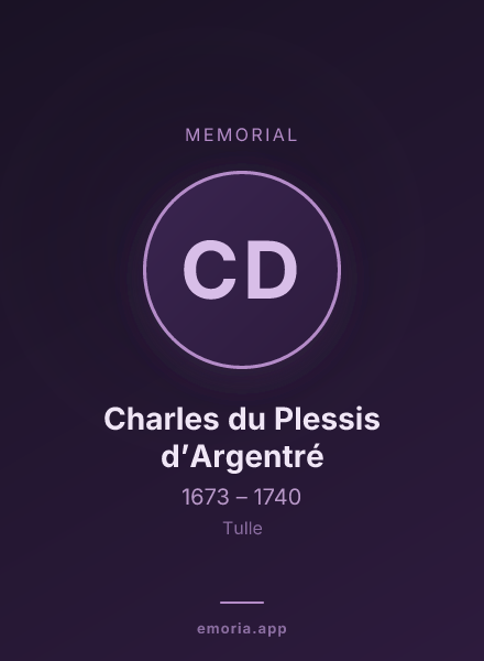 Memorial portrait of Charles du Plessis d’Argentré
