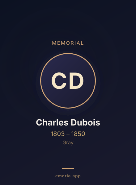 Memorial portrait of Charles Dubois