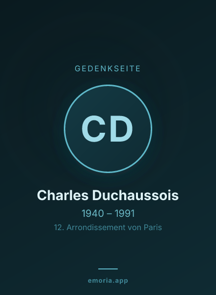 Gedenkportrait von Charles Duchaussois