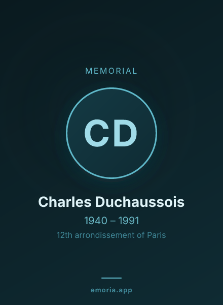 Memorial portrait of Charles Duchaussois