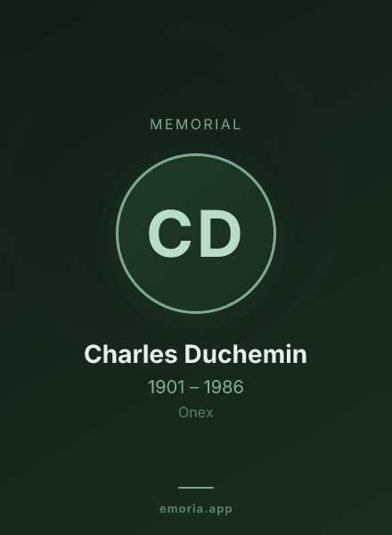 Memorial portrait of Charles Duchemin