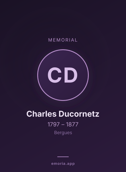 Memorial portrait of Charles Ducornetz