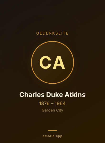 Gedenkportrait von Charles Duke Atkins