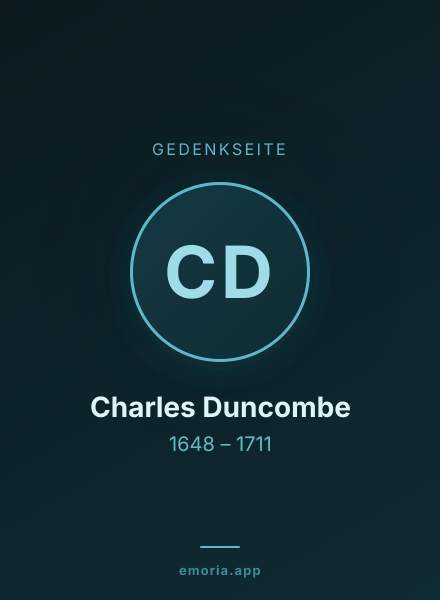 Gedenkportrait von Charles Duncombe