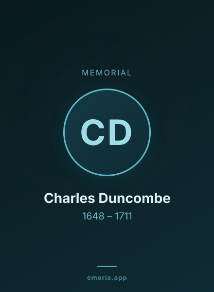 Memorial portrait of Charles Duncombe