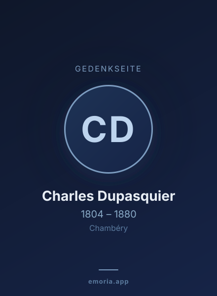 Gedenkportrait von Charles Dupasquier