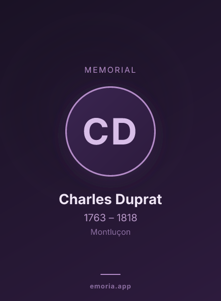 Memorial portrait of Charles Duprat