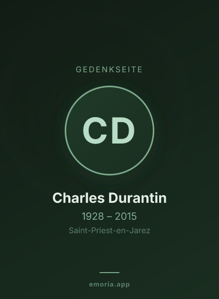 Gedenkportrait von Charles Durantin
